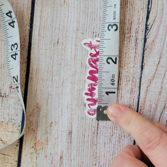 Gymnast Pink Script Sticker NEW - Picture 3 of 4